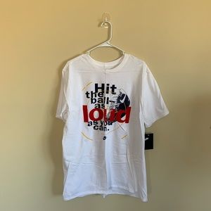 🎉HP🎉New XL Nike Tennis Tee Shirt Hit the Ball as loud as you can